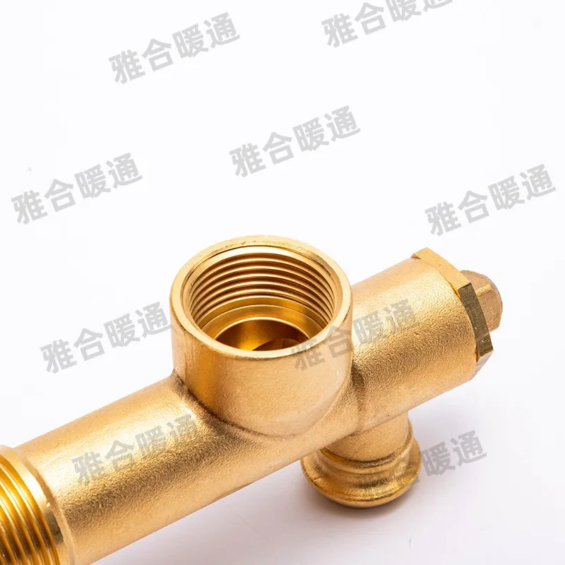 2 Buah DN20 Kuningan Katup Limbah Benang Eksternal Dua Arah Tahan Suhu Tinggi Katup Limbah Otomatis Saluran Pembuangan Diperpanjang Industri