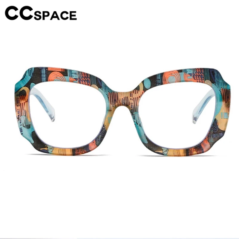 Retro Colorful Women Reading Glasses Fashion Square Resin Presbyopic Eyeglass For Ladies Custom Diopter +50~+600 #303966