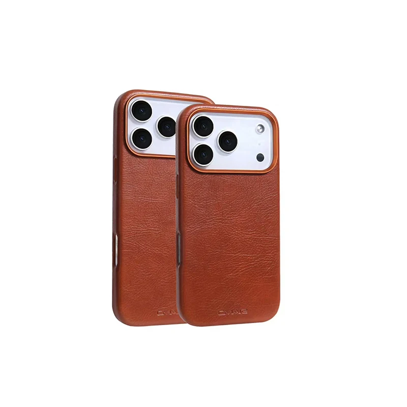 Magnetyczna skórzana tekstura do etui na telefon z MagSafe dla iPhone 17 16 Pro Max 15 14 Pro 13, bezprzewodowe ładowanie, metalowa osłona obiektywu. — zdjęcie produktu 7