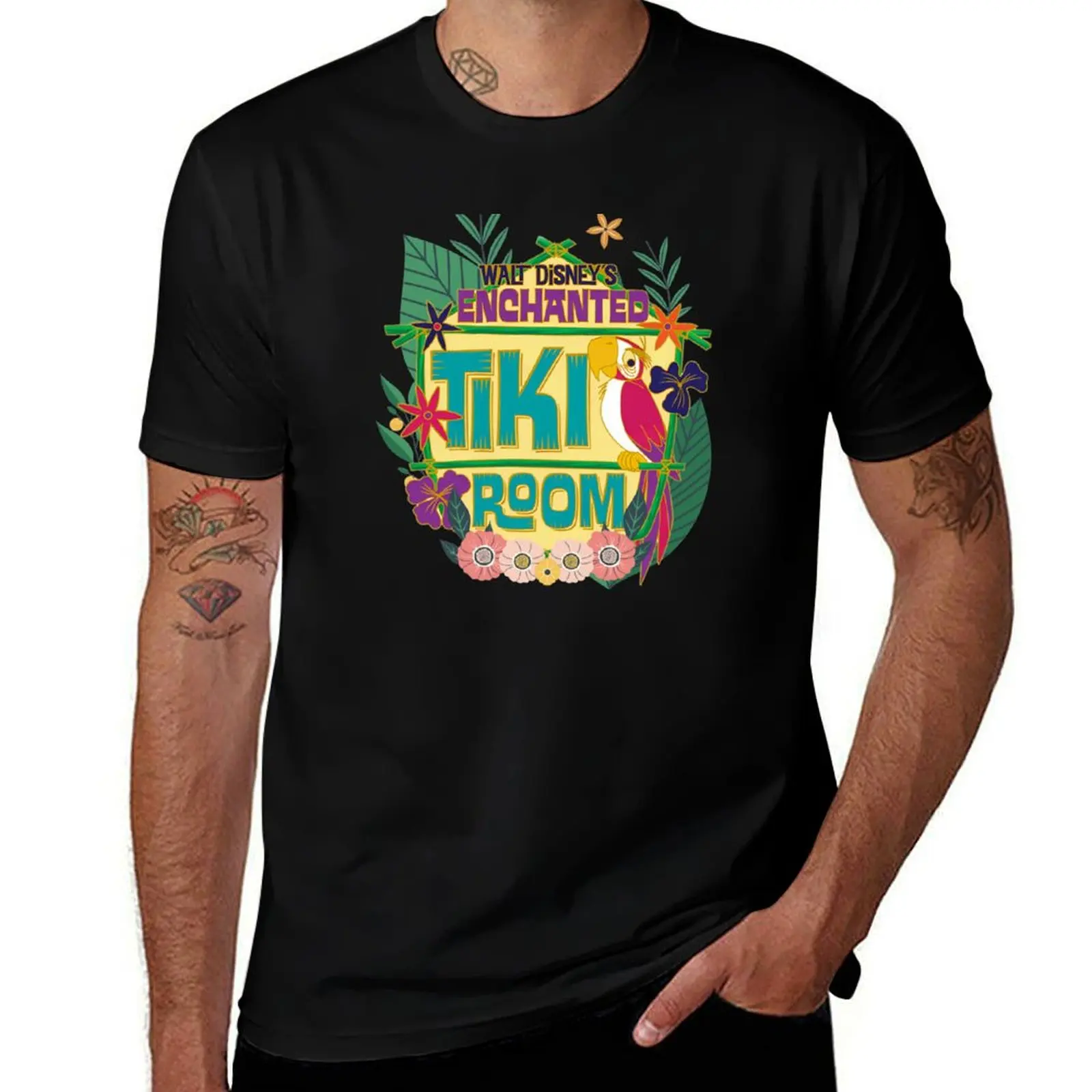 

ENCHANTED TIKI ROOM BIRDS ANIMAL T-Shirt summer shirt Funny t-shirt oversized t shirts for men
