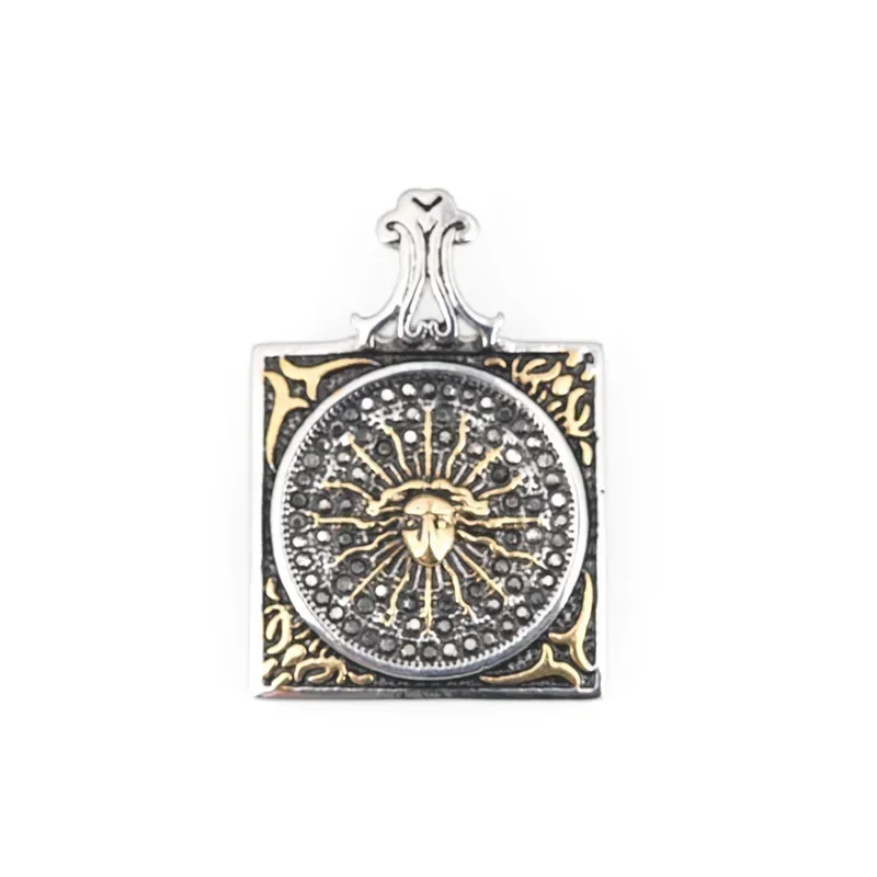 

CHUANGCHENG With Diamond Sun God Male Stainless Steel Necklace Jewelry Chains Sweater Chain Necklace Jewelry