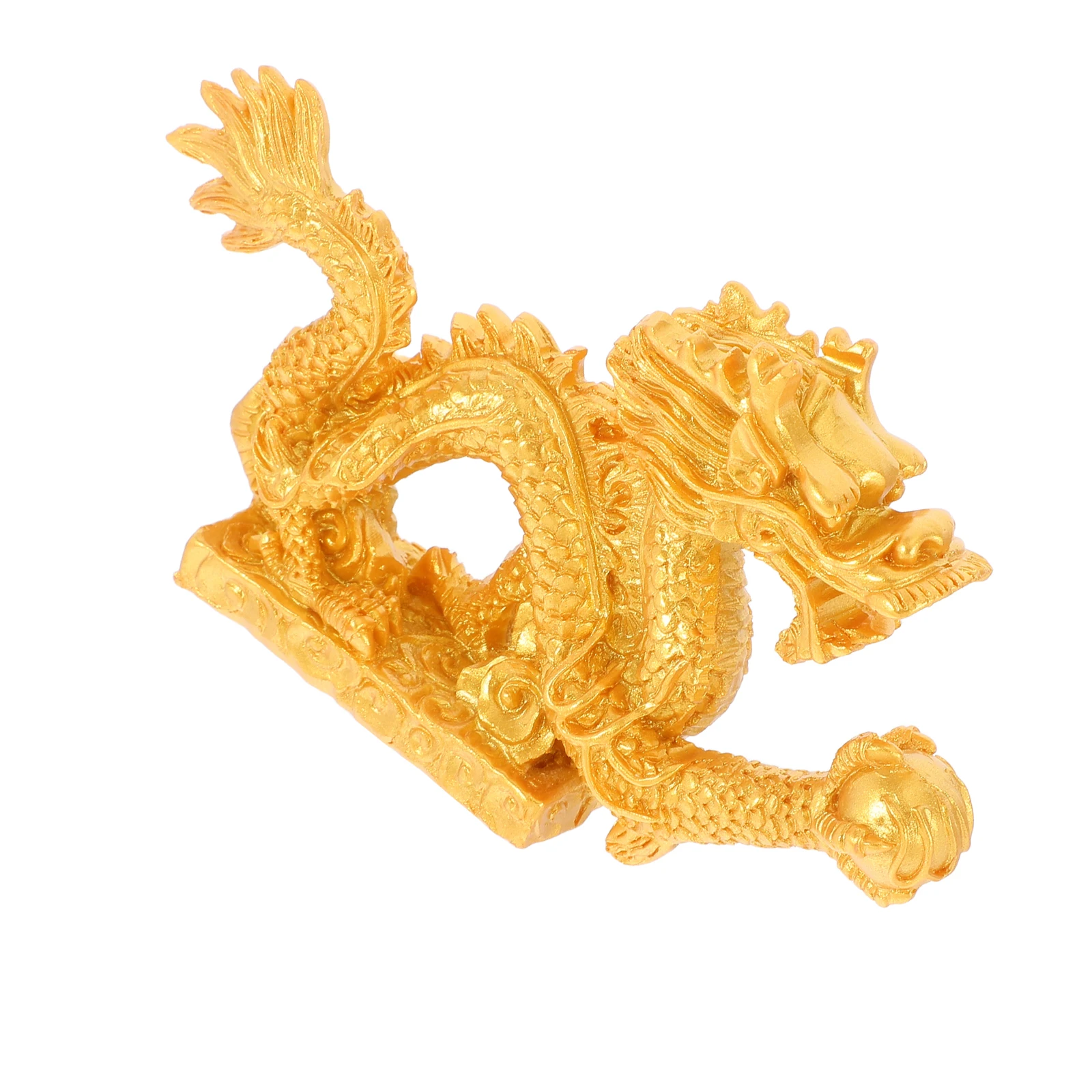 

Golden Resin 12cmx2 3cmx7cm Dragon Figurine Auspicious Zodiac Home Office Resin Craft Figurine Decor Prosperity Symbol