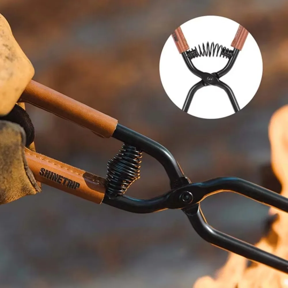 portable-shinetrip2026-camping-fire-poker-thickened-carbon-steel-fire-clip-lightweight-anti-scald-bbq-fire-tool-for-picnic-bbq