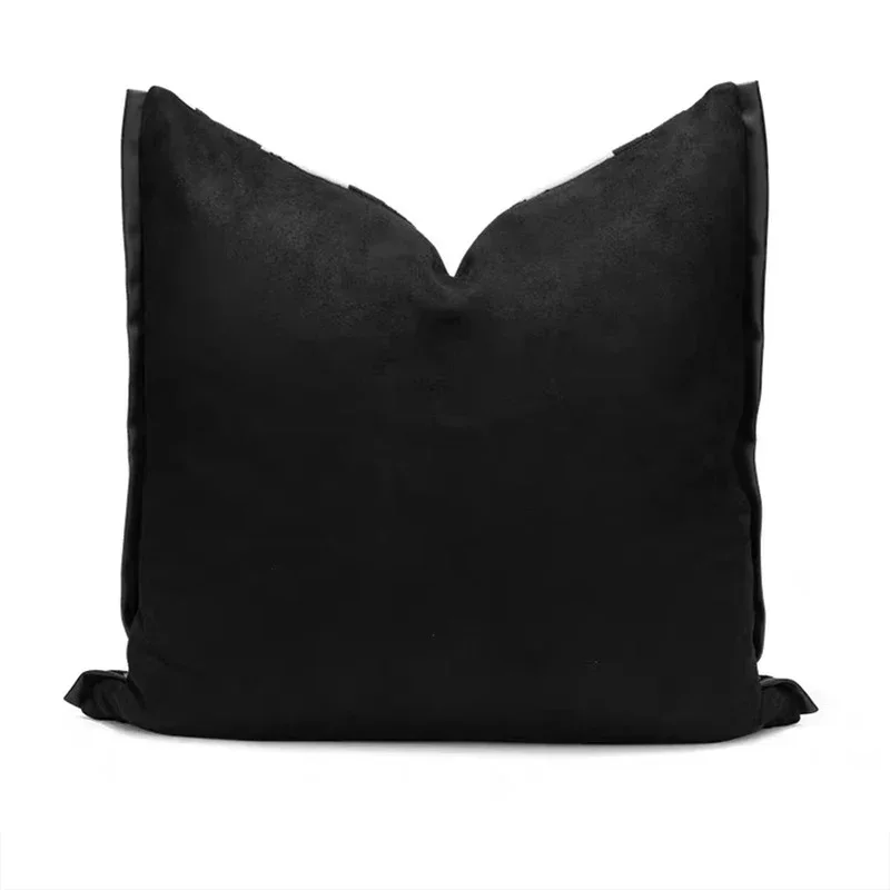 Nordic Modern Simple Light Luxury Cushion Cover Black Gold Geometric Texture High-end Living Room Sofa Pillow Covers Decorative