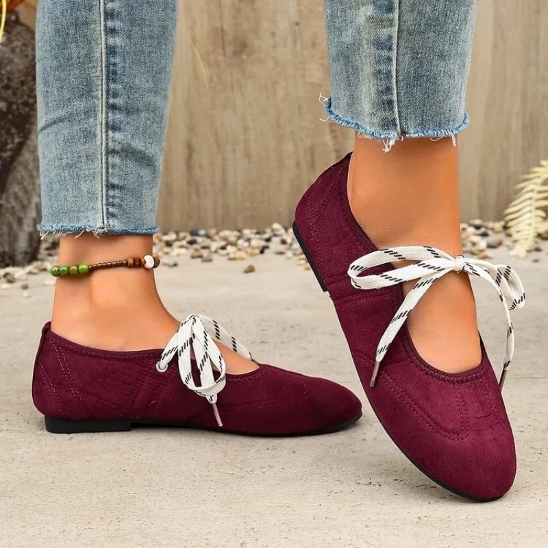 Modische neue elegante und sexy Freizeitschuhe für Damen, Frühling und Herbst, heiß begehrte bequeme flache Schuhe mit runder Spitze. – Detail 8