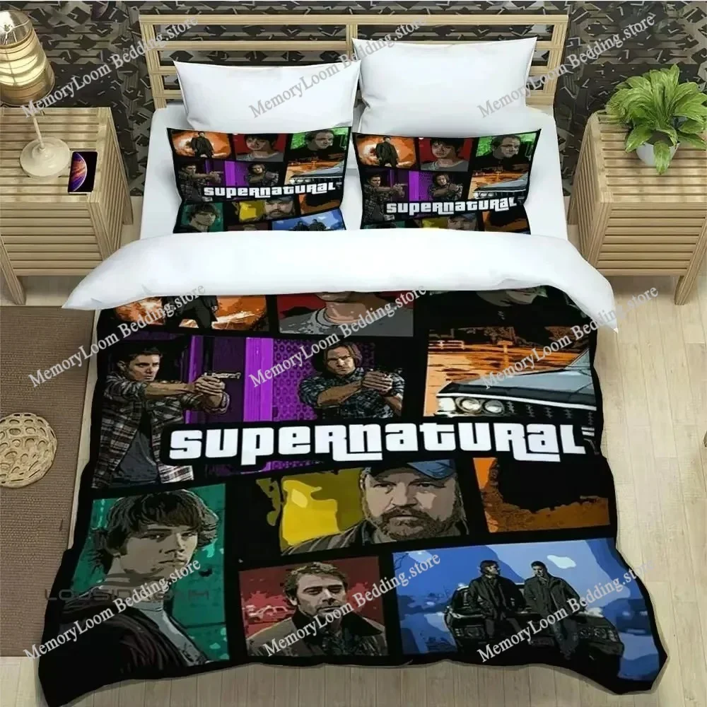New TV series Supernatural Bedding Set Single Twin Full Queen King Size Bed Set Adult Kid Bedroom Duvet cover Set Home Textiles