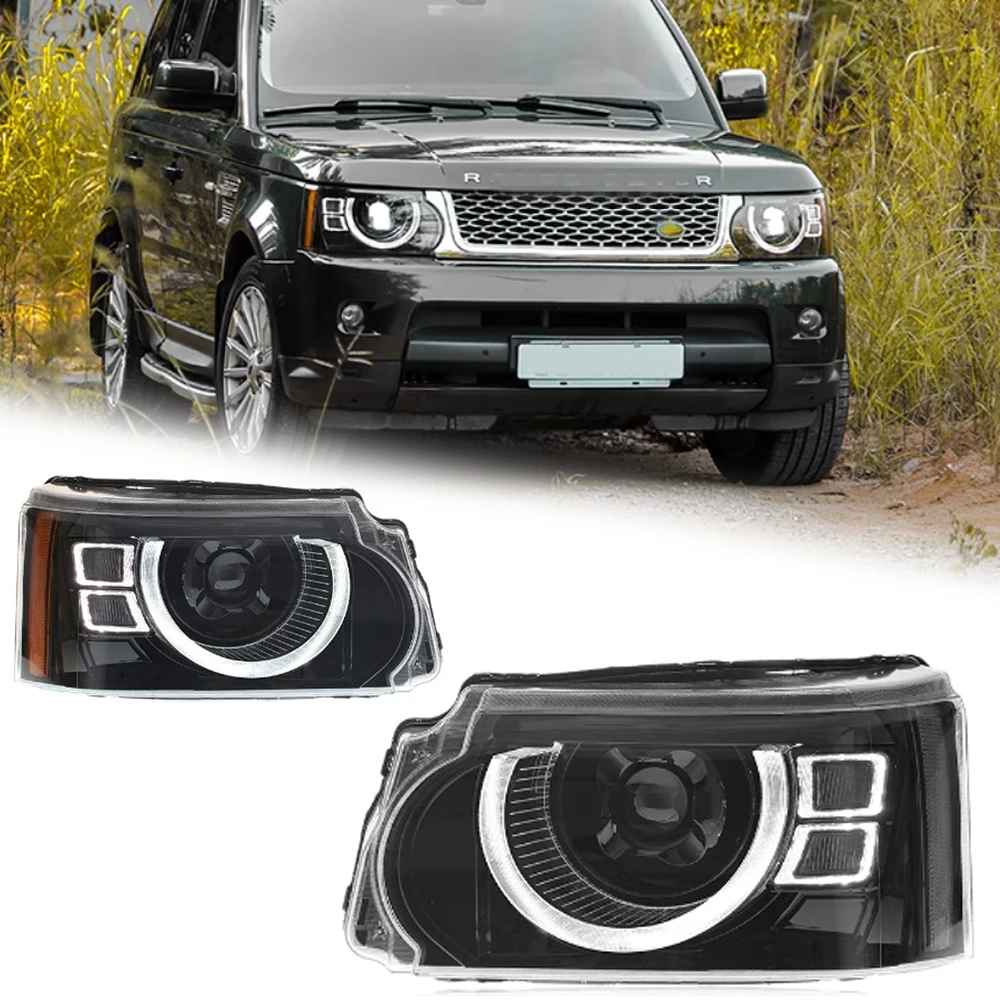 

Светодиодные фары для Range Rover Sport 05-13 LHD RHD Стиль Led DRL Автомобильные фары в сборе Сигнальные аксессуары Модифицированная лампа