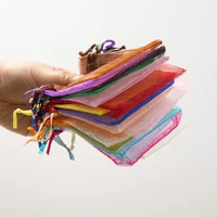 50Pcs Sheer Organza Gift Drawstring With Jewelry Pouches Display Packaging Christmas Candy Wedding Party Festival Gauze Bags 6