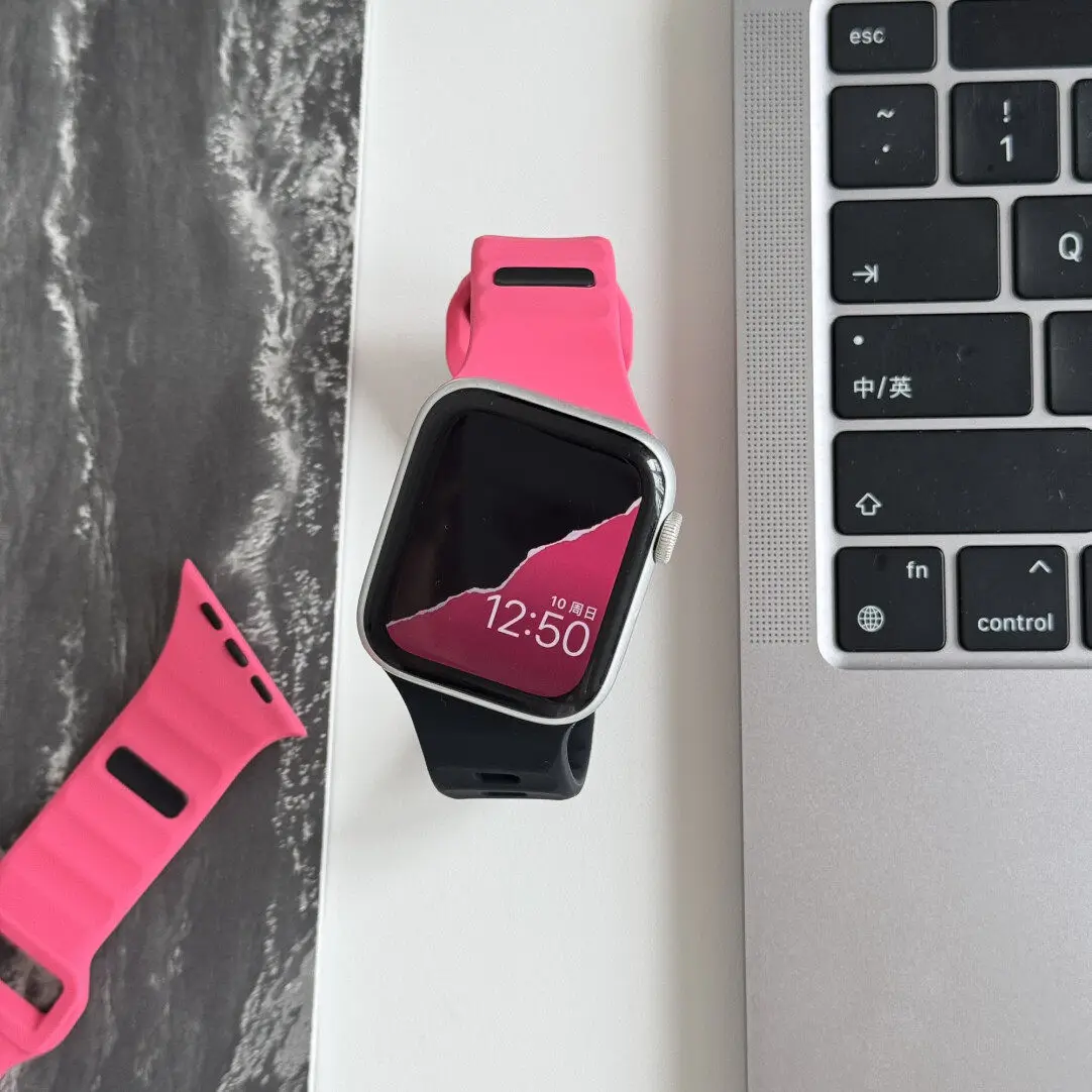 45mm 46mm Strap For Apple Watch Band 44mm 42mm Ultra 2/3 49mm Irregular Silicone Sport Correa Bracelet Series 11 10 9 8 7 6 SE 3
