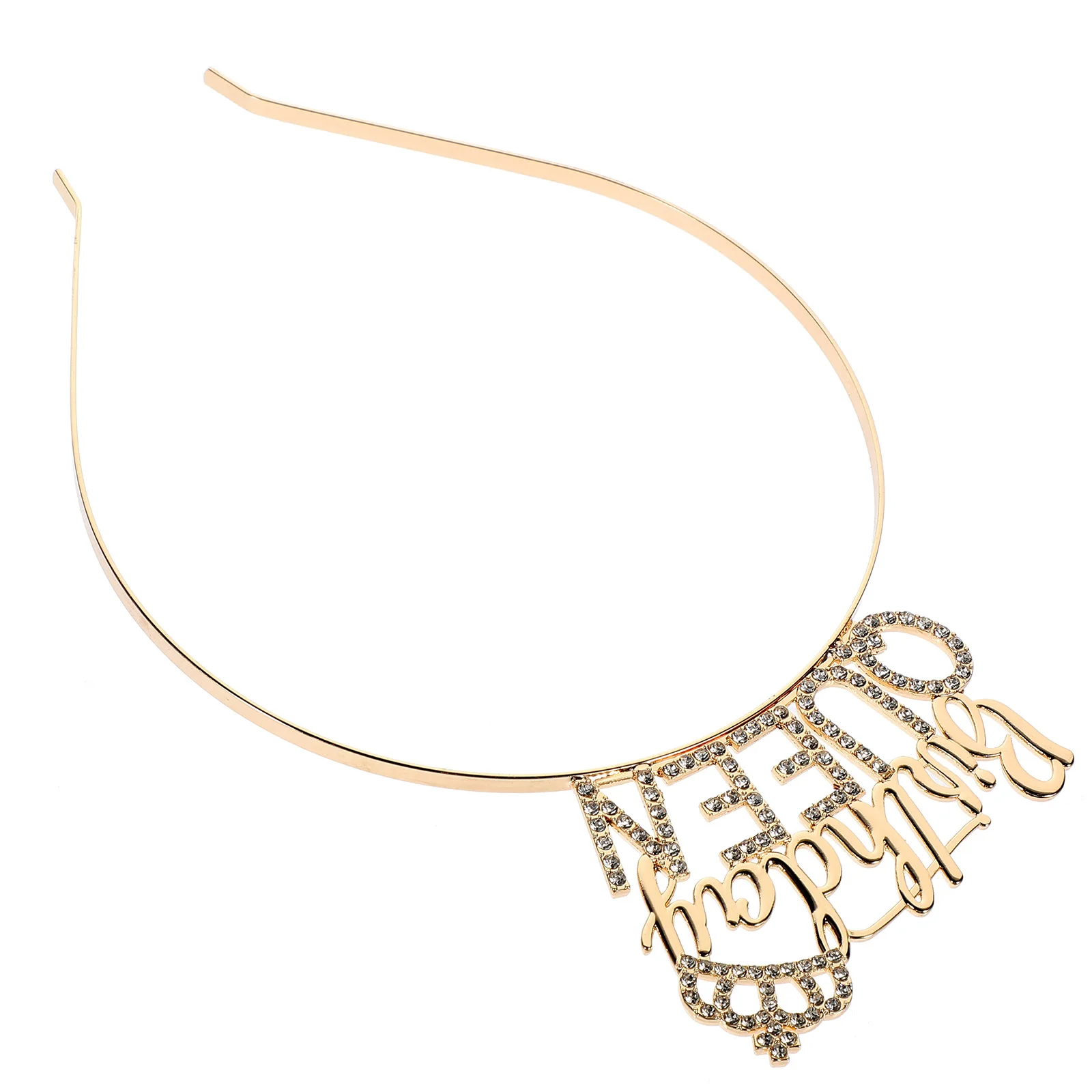 

Gold Crown Headband Rhinestone Glitter Party Birthday Headdress for Women Girls Festival Carnival Masquerade Wedding Photo