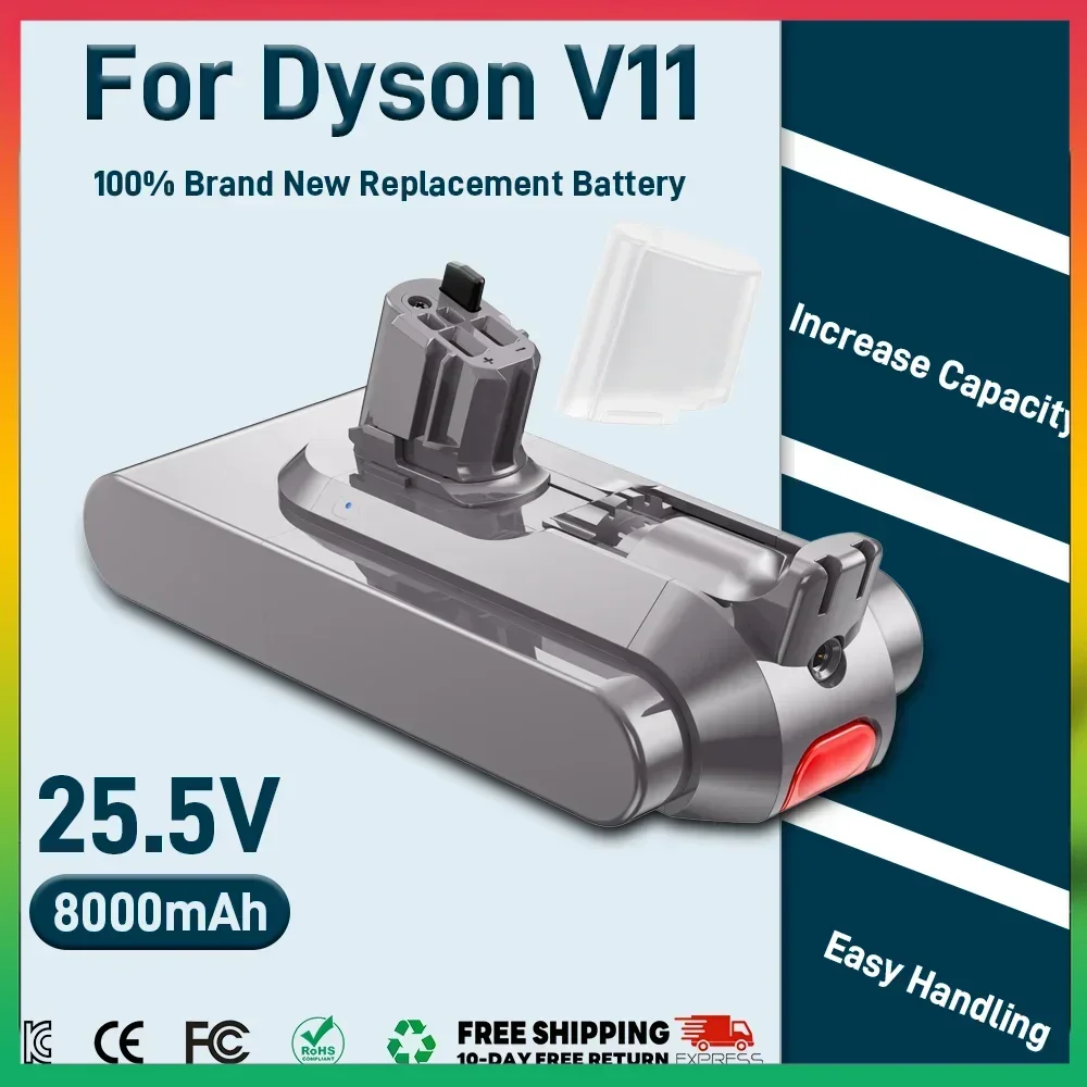 

25.2V Replacement Battery For Dyson V11 SV14/SV17/SV15 Compatibility Cordless Fluffy Motorhead Stick Handhold Vacuum Cleaner
