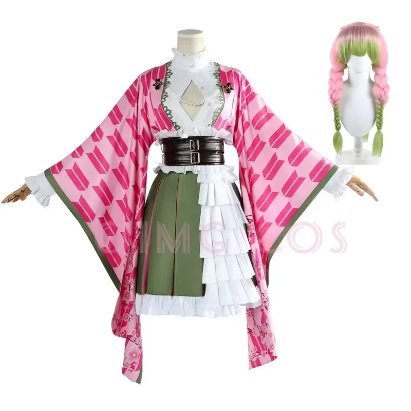 

Kanroji Mitsuri Cosplay Costume Adult Carnival Anime Uniform Halloween Costumes Masquerade Party Men Game