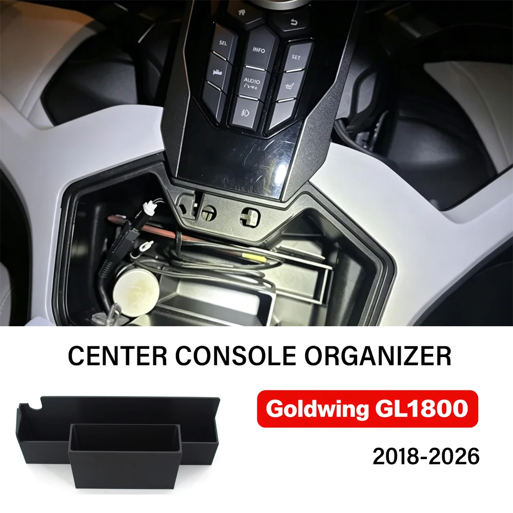 Boîte de rangement pour moto Goldwing GL1800, pour HONDA Goldwing GL1800, boîte de rangement pour réservoir, organisateur de console centrale, plateau de rangement 2018-2026