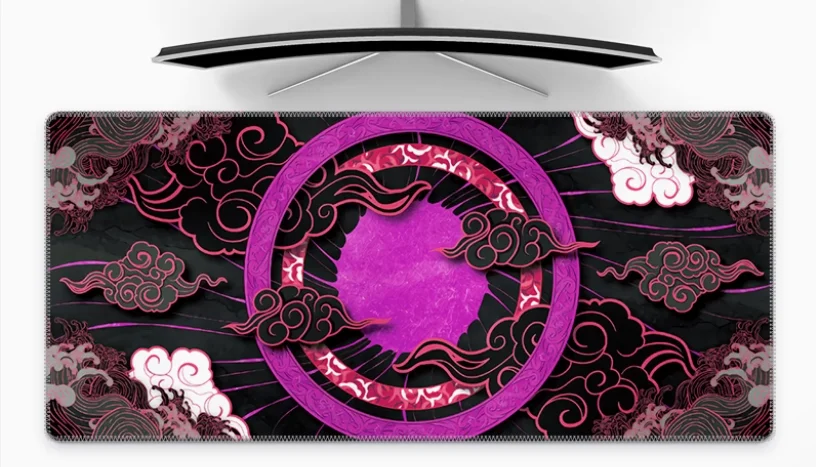 لوحة ماوس مطاطية طبيعية زرقاء ماوس أنيمي لوحة ألعاب على الطاولة ملحقات ألعاب لوحة المفاتيح سجادة طاولة حصيرة مكتبية سجادة ماوس #2