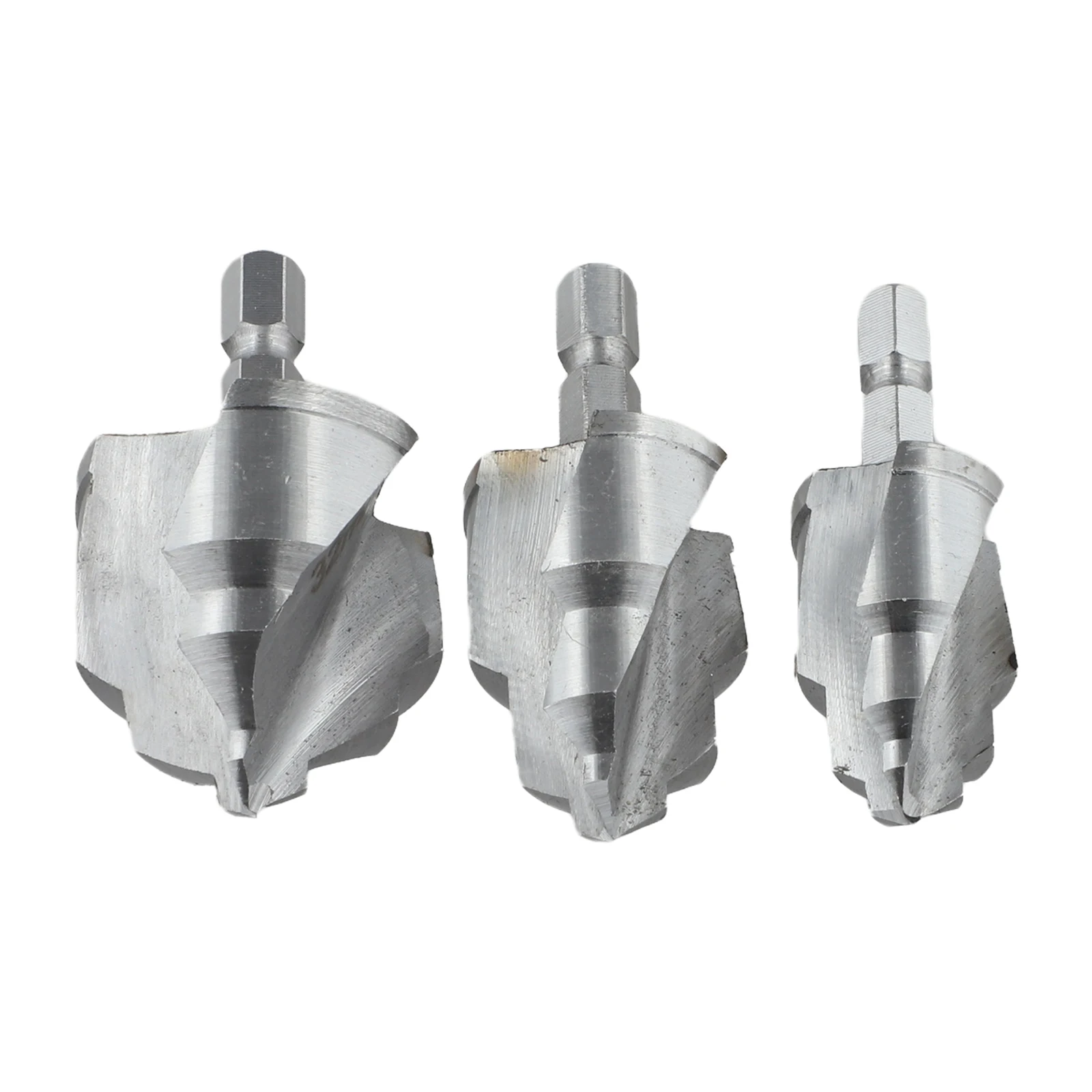 Three Blade Lifting Drill Bits for PPR Water Pipe 3PCS Set with Safety Focused Limited Chamfer Design for User Efficiency