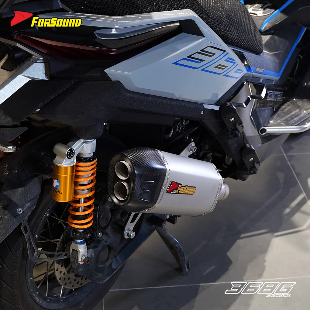 Forsound Factory Wholesale Price ZONTES 368G 2024 Vintage Titanium Exhaust Valved Muffler with Mid Pipe Resonator