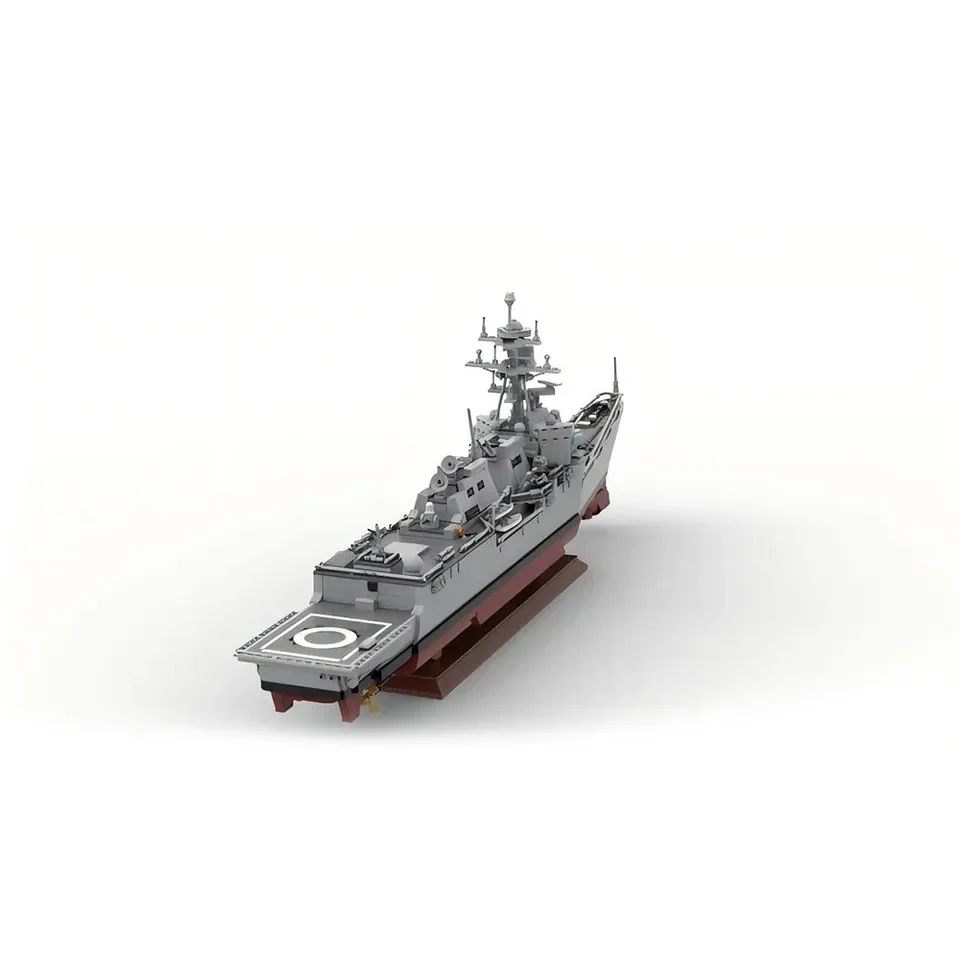 2733PCS 1/200 Arleigh Burke-class guided-missile destroyer Model World Military Building Blocks Zabawki dla dzieci Klocki Prezenty