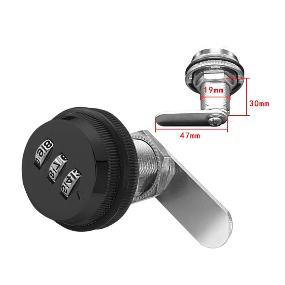 

For Home Password Lock Cabinet Lockers 3 Digital Code 30mm Combination Lock Zinc Alloy Drawers Lock For Home Cabinet