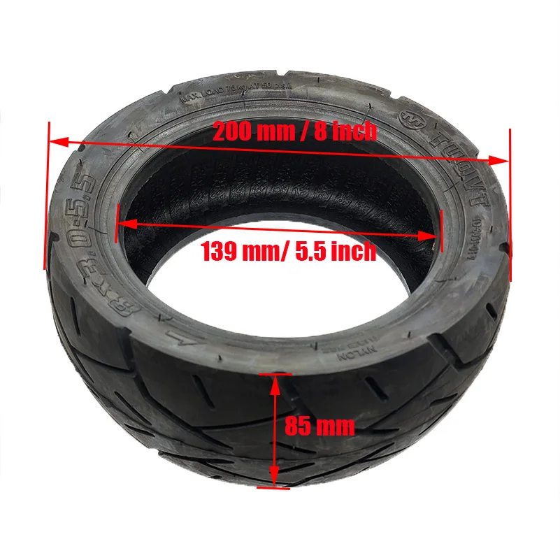 8x3.0-5.5 Tubeless Tire for Kaabo Mantis 8 Electric Scooter 8 Inch Outer Tire Skateboard 8x3.0 Tyre Off-Road Vacuum Tires Parts