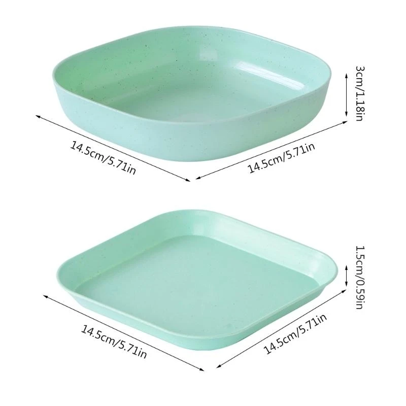 Plato cena paja trigo M76C, platos cereales saludables, apto para lavavajillas y microondas, pequeño