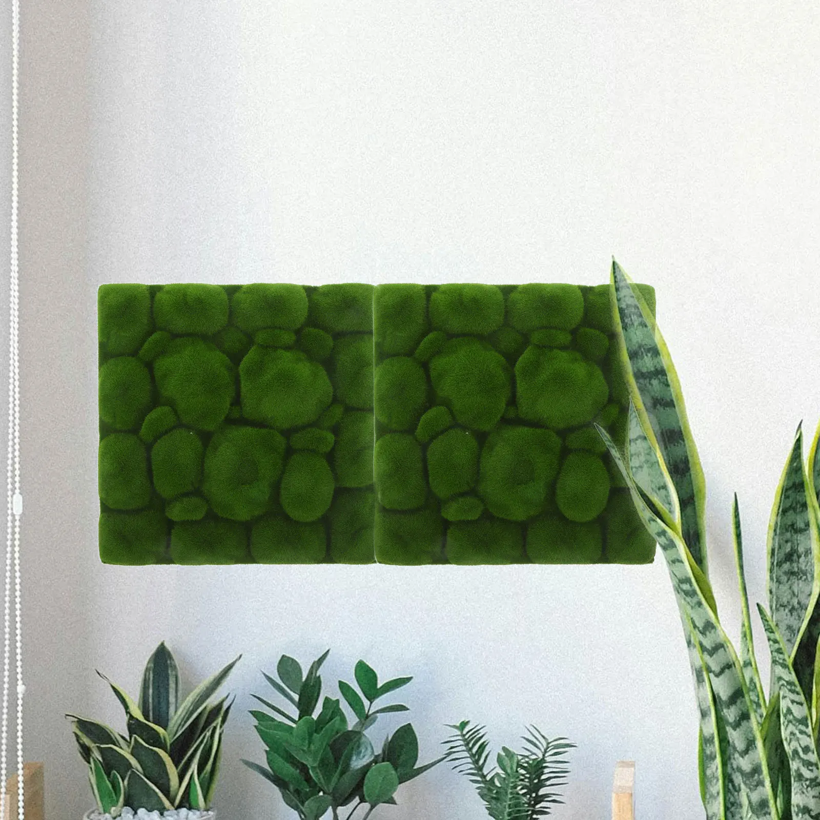 

2Pcs Artificial Moss for Landscaping Realistic Fake Turf Mat Micro Garden Decoration DIY Bonsai Fish Tank Prop Decor