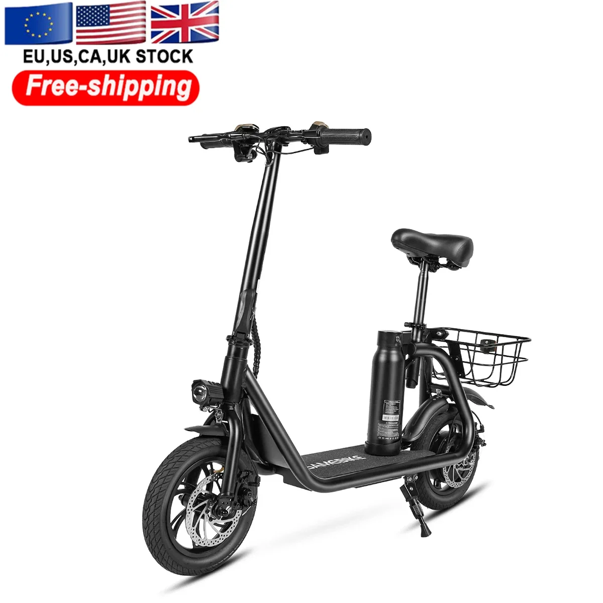 

UK fast dropshipping SM-C01 12 Inch Double Disc Brake 350W 36V 7.8Ah Removable Lithium Battery Unisex Electric Scooter