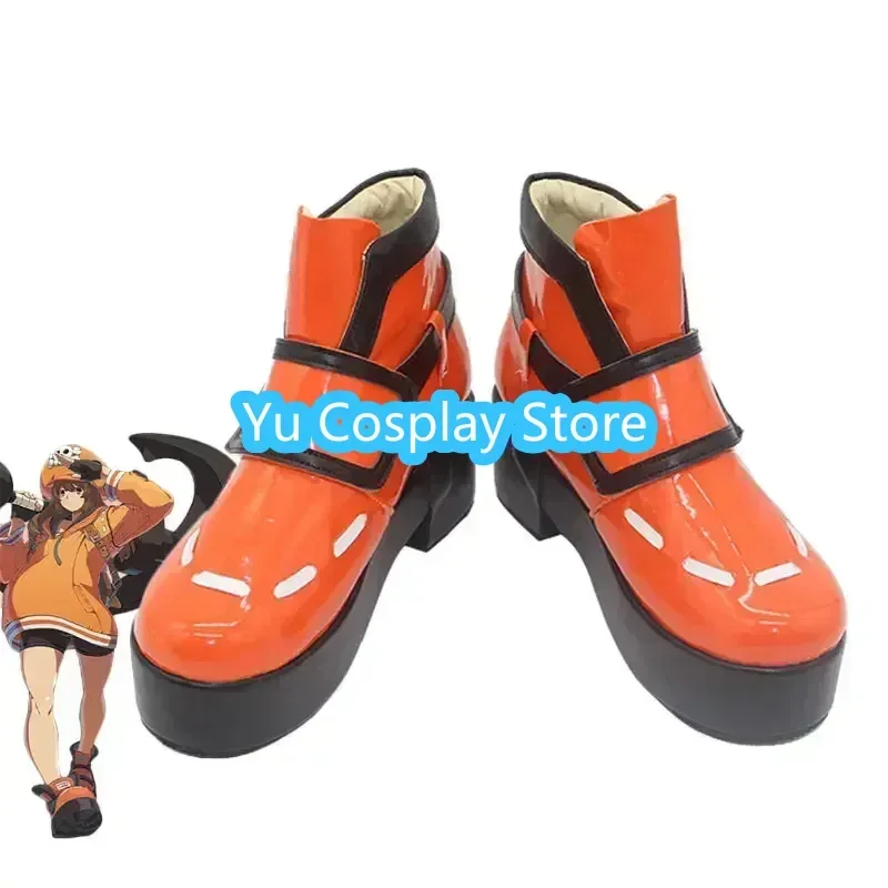 May Cosplay Shoes Game Guilty Gear Cosplay Props Halloween Carnival Boots PU Shoes Custom Made