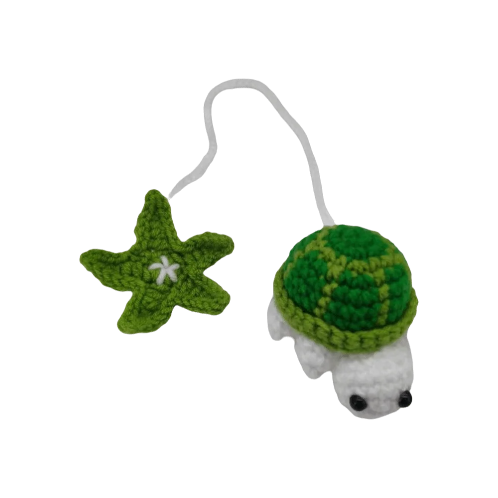 Bookmark Handmade Crochet Turtle Multi-Purpose Ornaments Bag Hanging Charm Star Decoration Knit Tortoise Pendant Home Decoration