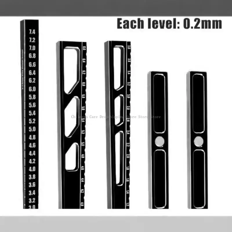 Misuratore altezza marcia Pratico calibro caduta del telaio in metallo Strumento bilanciamento della misurazione per