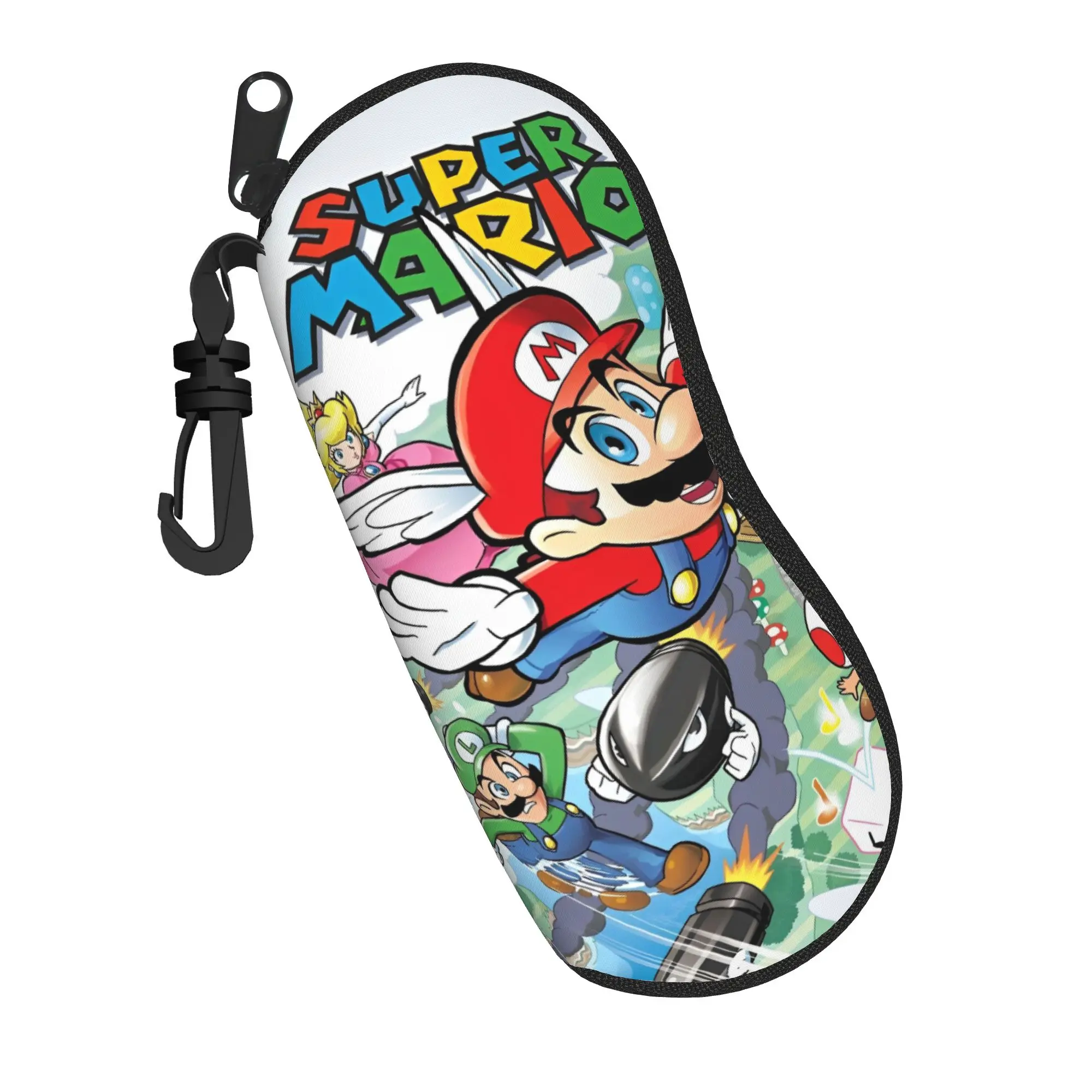 

Cartoon Game Marios Glasses Case Men Women Lightweight Zipper Glasses Protector Eyewear Container