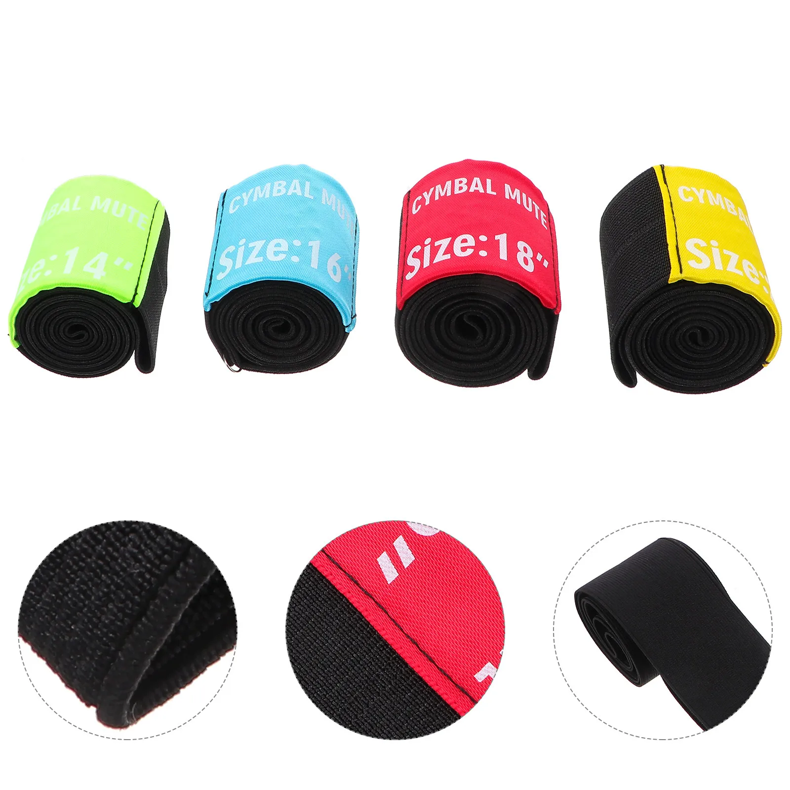 

4Pcs Cymbal Pad Noise Reduction Damping Belt 14 16 18 20 Inch Drum Practice Mute Pads Hearing Protection Cymbal Pad