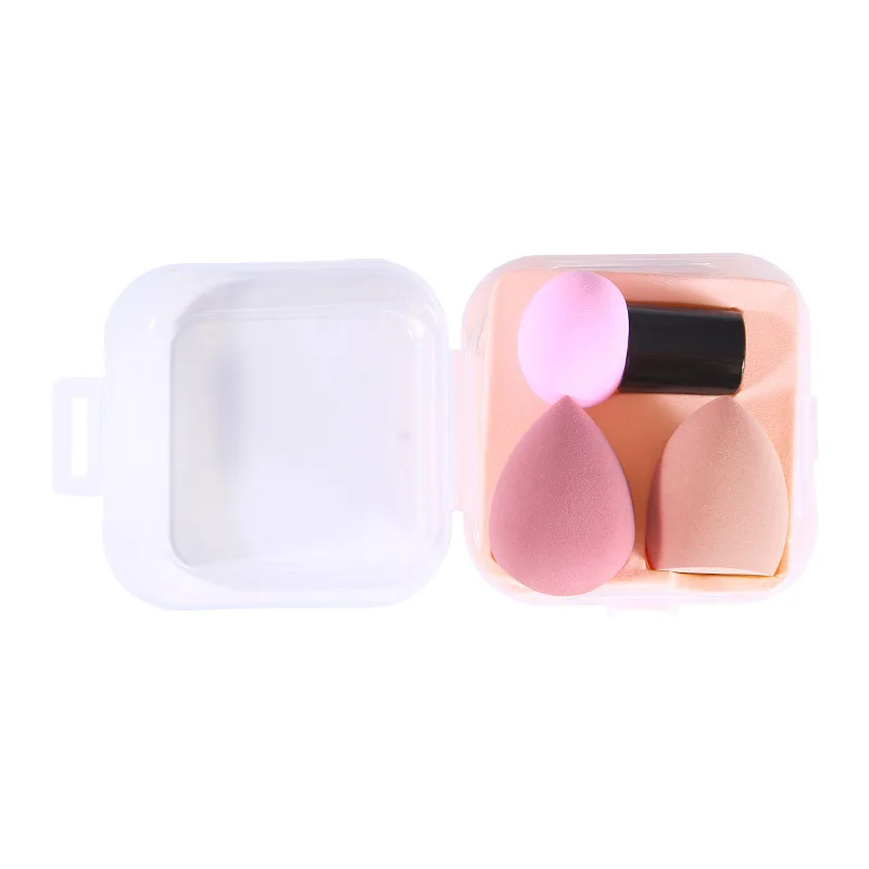 3Pcs Make Blender Cosmetische Puff Spons Met Opbergdoos Foundation Poeder Beauty Tool Vrouwen Make Up Accessoires