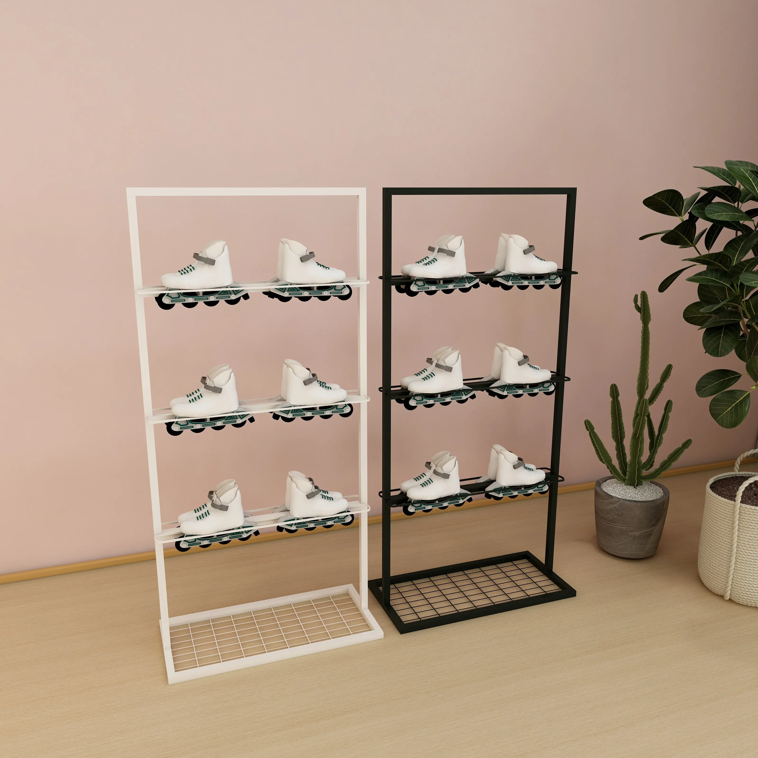 Roller skates display storage floor roller skates  speed shoes adult children universal shelf view 4