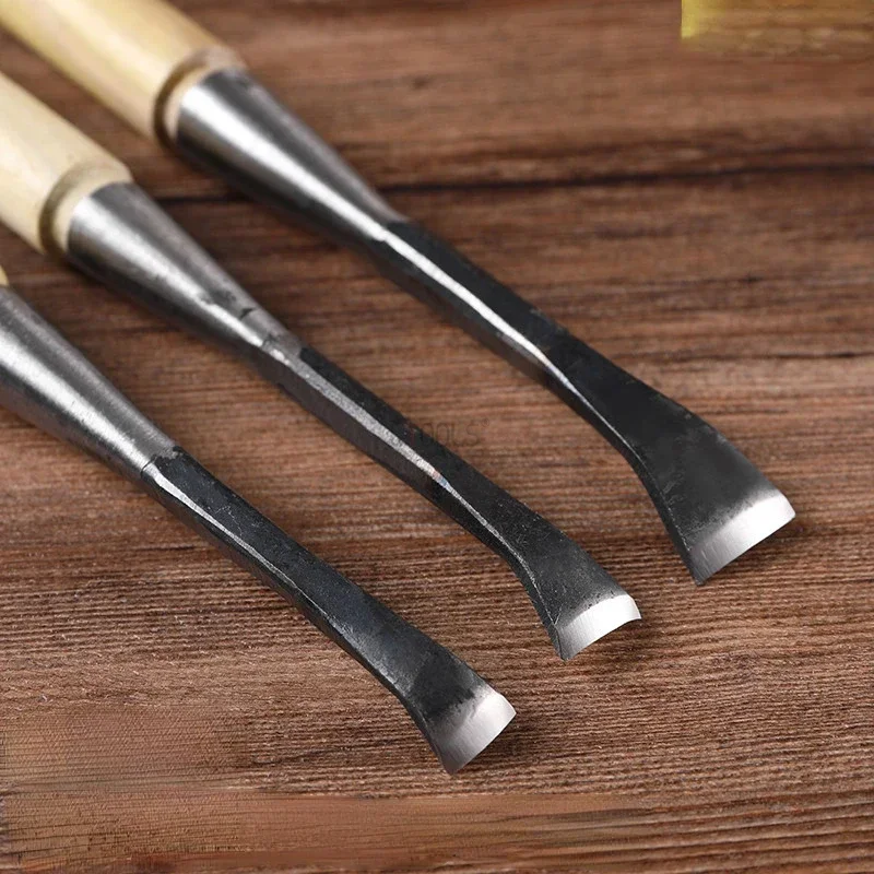 Blank Carving Knife Digging Spoons Chisel Circular Arc Knives Knockable Gouges for Carving Wood Tree Roots Carpentry Hand Tools