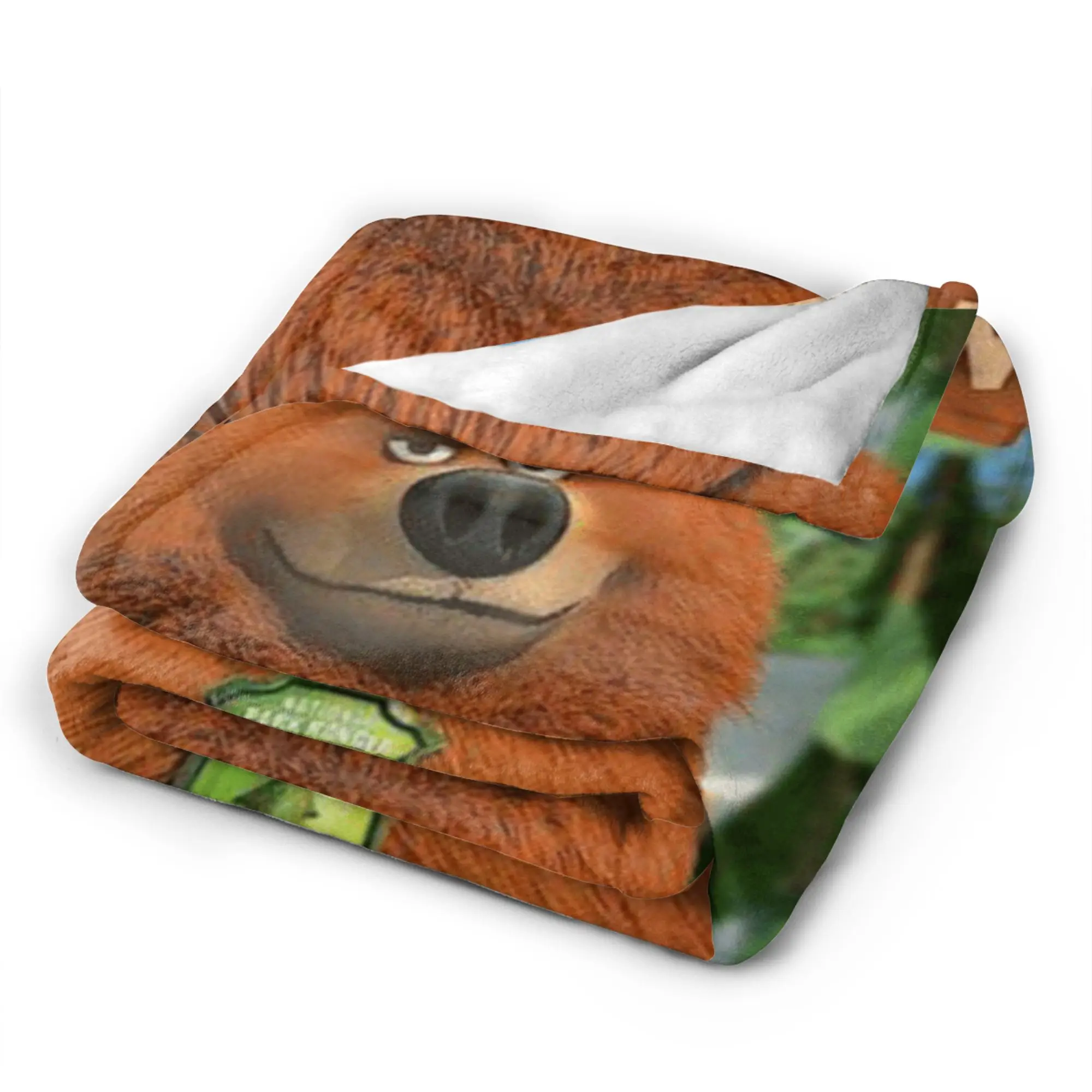 Grizzy and the Lemmings Warm Soft Blanket  Boy Girl Plush Throw Blanket Comfortable Couch Chair Flannel Bedspread Sofa Bed Cover