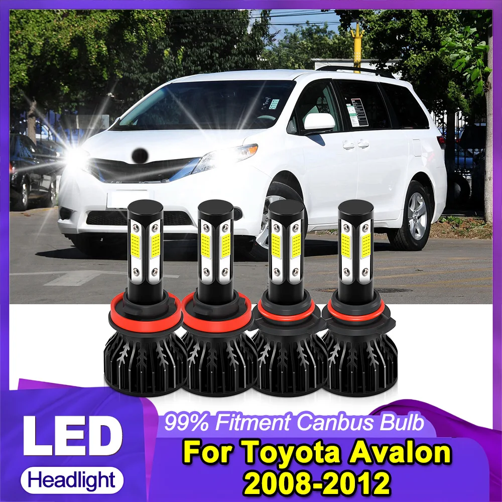 

Car LED Headlight 6000K White COB Chips 40000LM High Low Beam Headlamp Super Bright For Toyota Avalon 2008-2012 Plug and Play