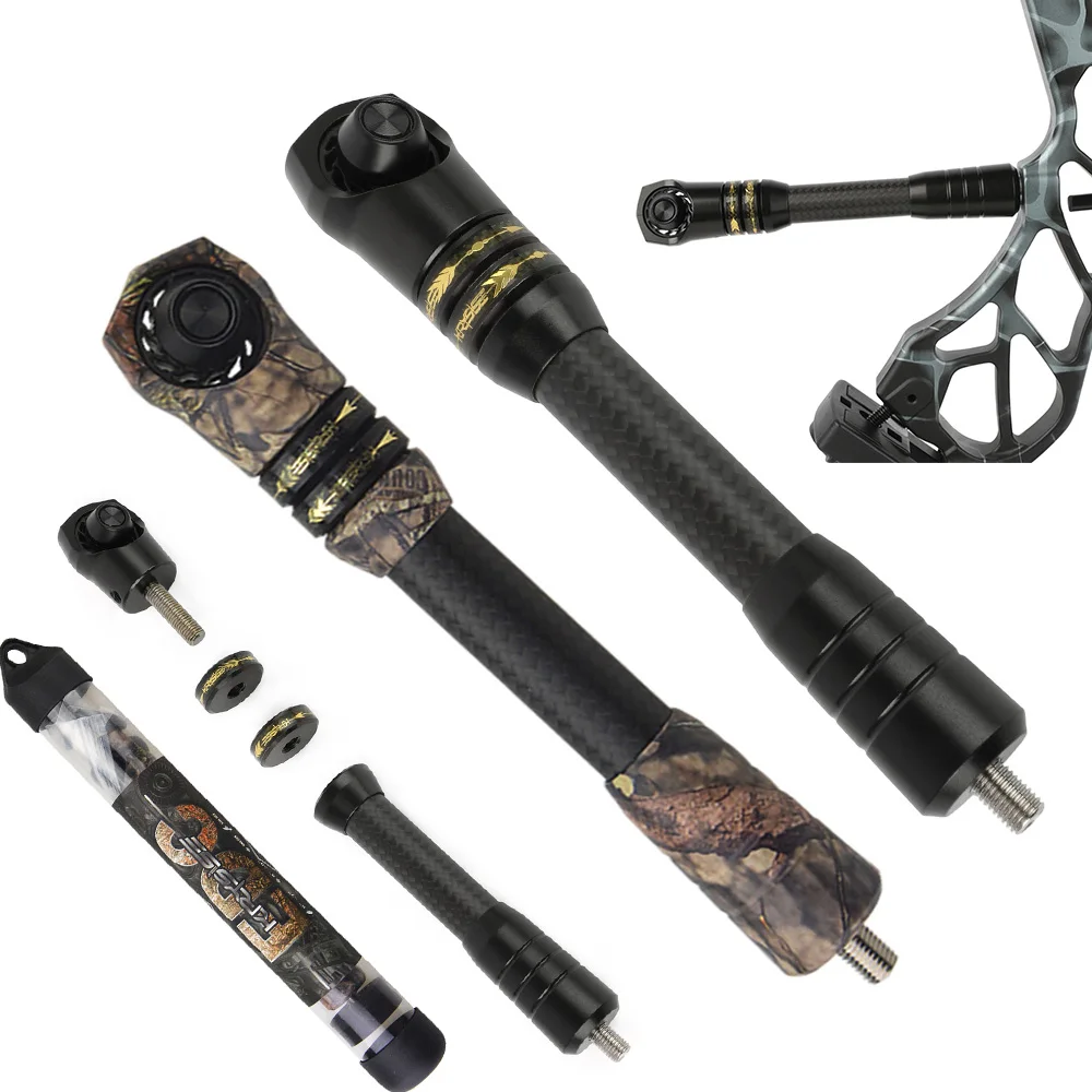 

7 Inch Bow Stabilizer Harmonic Damper Archery Carbon Fiber Rod Stabiliser Compound Bow Hunting Shooting Target Shock Absorber