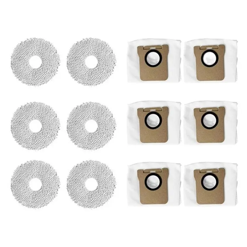 

Мешки для сбора пыли и салфетки для швабры PZHI для робота-пылесоса Xiaomi Dreame Bot L10S Ultra / S10 / S10 Pro, запасные части