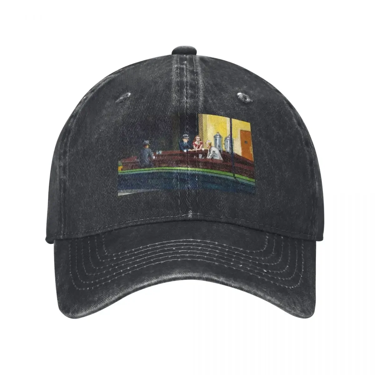 

Nighthawks Edward Hopper Poster or Poster Print on Canvas Baseball Cap Brand Man cap Sun Cap fashionable Golf Wear Men Women's