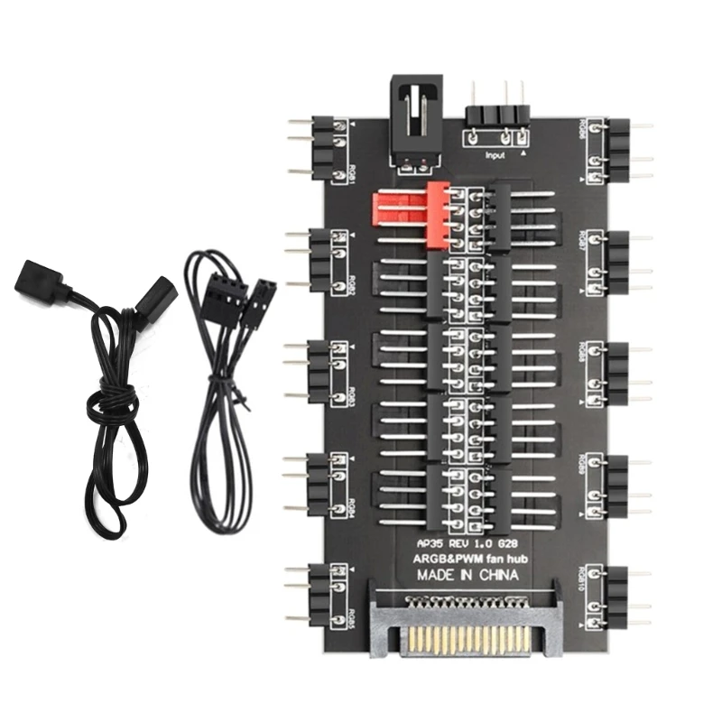 مُتحكم في المروحة مع إضاءة RGB بمنفذ لاسلكي: تقييم شامل لجهاز 5V 3Pin ARGB مع 10 منافذ PWM مغناطيسي