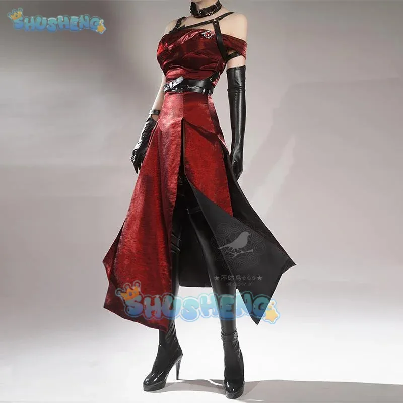 러브 앤 딥스페이스 히로인즈 코스프레 의상 매혹적인 다크 커튼 유니폼 할로윈 파티 여성 남성 소품 슈셩