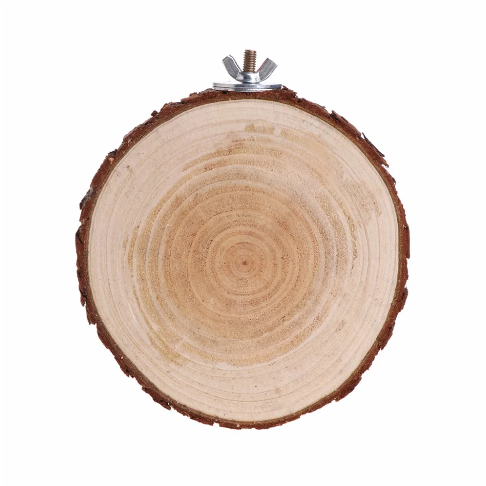 

Parrot Jumping -10CM Wood Bird Toys Branch Perch Cage Stand Block Station Board Round Shape Small Animals Hamsters