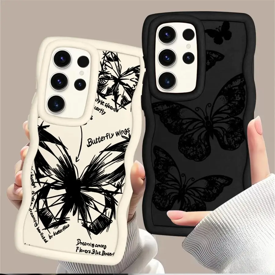 حافظة لهاتف سامسونج جالاكسي S24 + S25 + S23 Plus S20 FE S21 S24 S25 S22 Ultra Butterfly #6