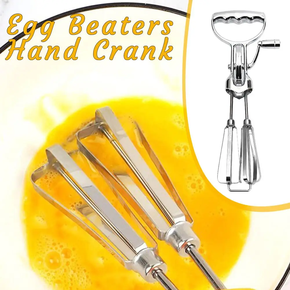 Egg Beaters Hand Crank, Egg Beaters Hand Crank, Manual Hand Mixer, Rotary Egg Mixer With Double Heads For Home Kitchen J3o1