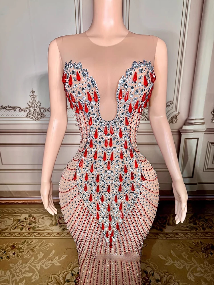 High Quality Hot Stamping Sexy Elastic Mesh Dress 2025 New Fashion Custom Women'S Clothing