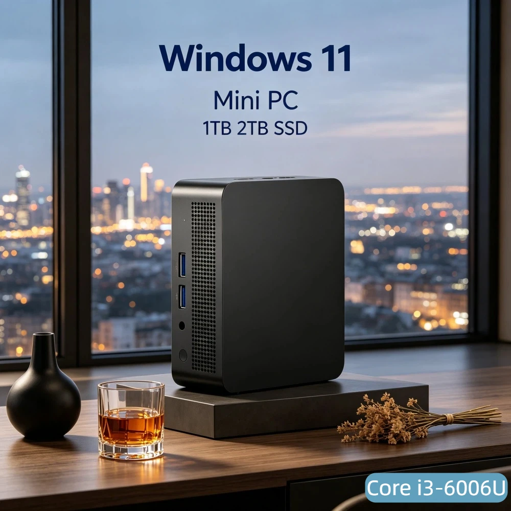 

Reliable Core i3-6006U Windows 11 Pro Mini PC 32GB RAM 1TB/2TB SSD WiFi6 BT5.2 4K HD Office Gaming PC 3 Years Warranty