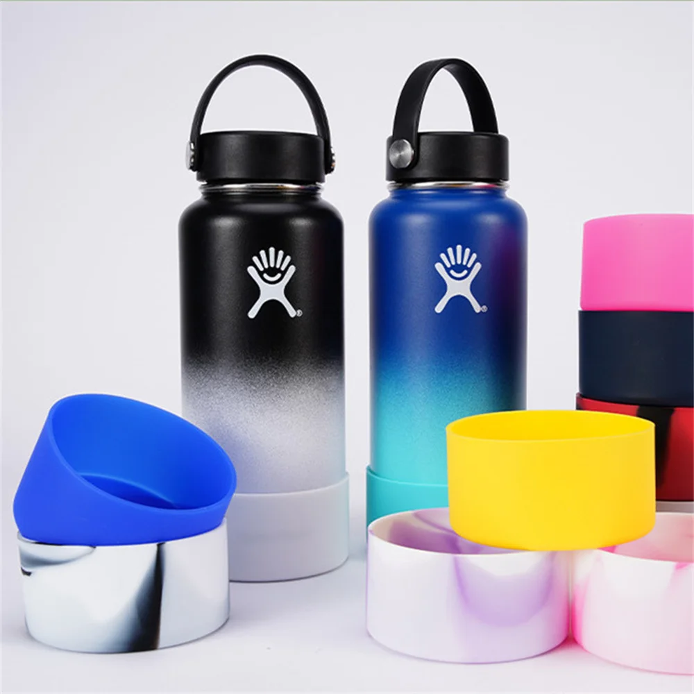 7.5/9cm Silicone Cup Cover Rubber Bottom Pad Anti Slip Protective Boot Silicone Bottom Cover For 12-40oz Universal Cups Bottles