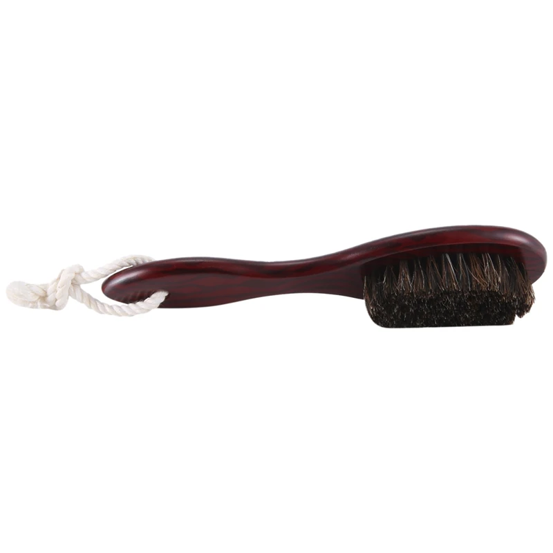 Horse Hair Wave Hair Beard Brush Hair Comb Wooden Handle Large Curved Comb Men Natural Hair Combs Hair Styling Tools