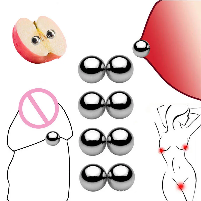 Powerful Magnetic Nipple Clamps Orbs Vagina Clitoris Stimulator BDSM Bondage Adult Games No Vibrator Sexy Toys For Women Couples