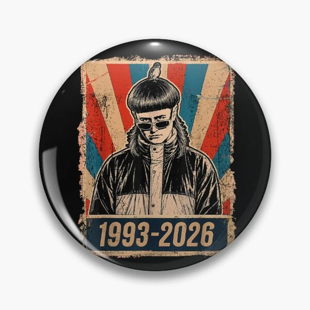 Oliver Tree 1993 2026 Memorial Tribute Fan Art Pin Holographic Star Heart Pin Brooches Laminated Button Fashion Accessory